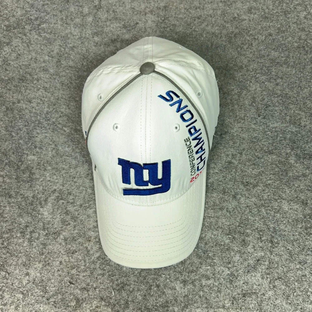 New York Giants Mens Hat One Size Flex White Super Bowl XLVI 2011 Football Cap ^